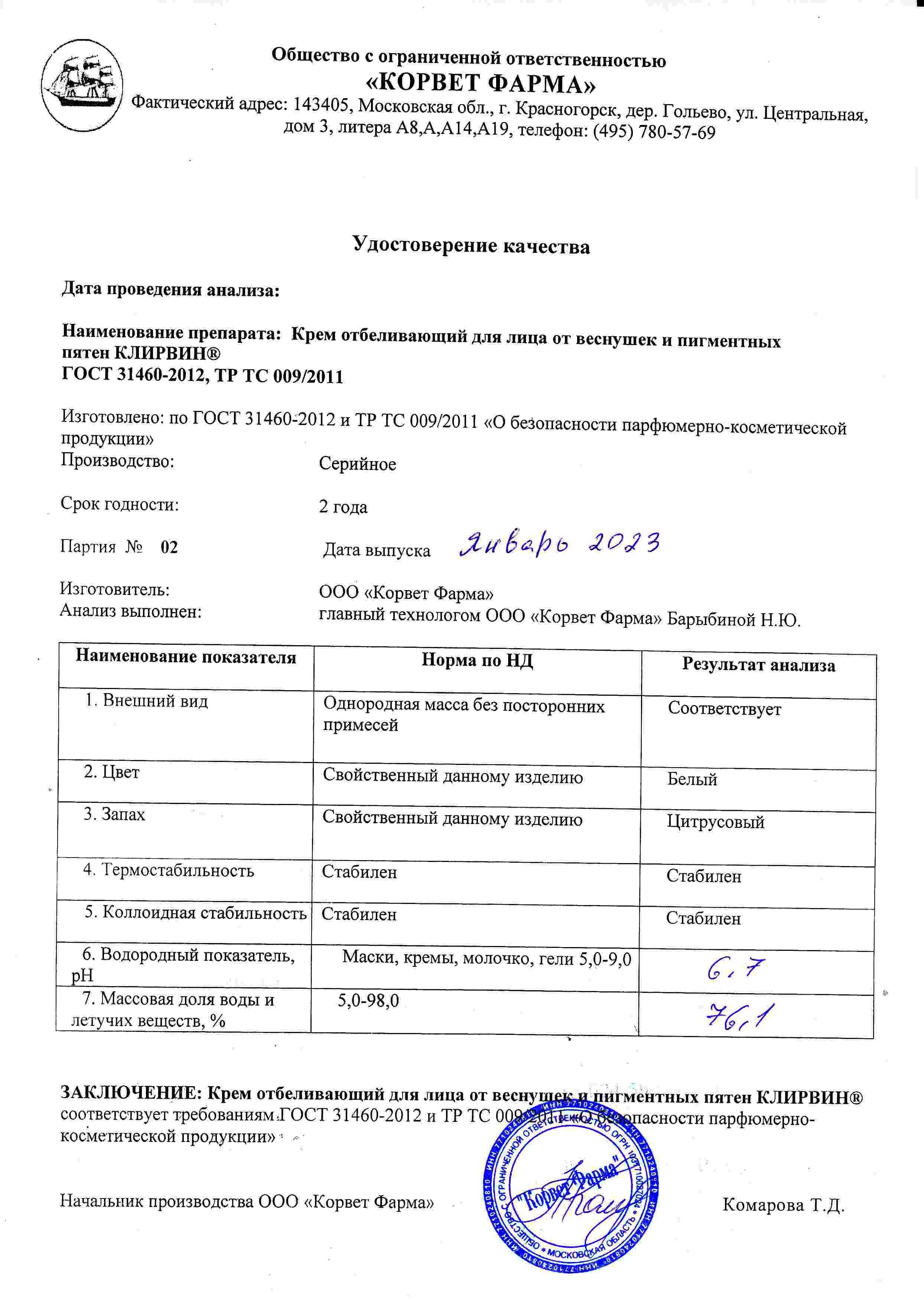 Паспорт №01202302